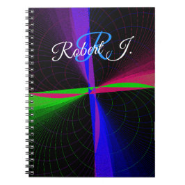 Cuaderno espiral de onda geométrica de cuatro vías