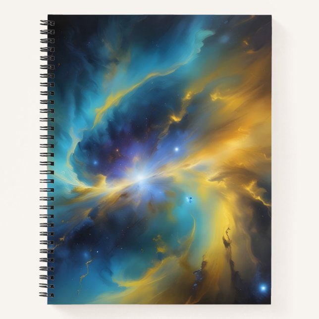 Cuaderno Espiral de Oro y Azul (Anverso)