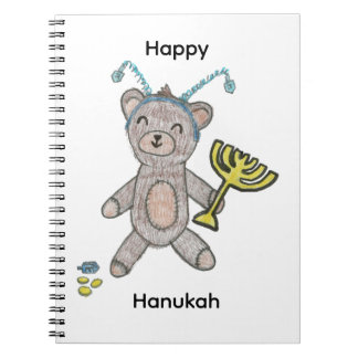 Cuaderno espiral de oso de peluche Cute Happy Hanu
