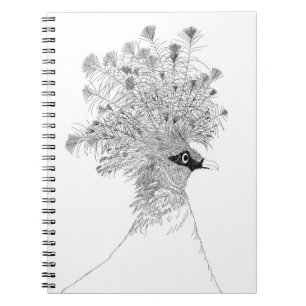 Cuaderno espiral de paloma coronada