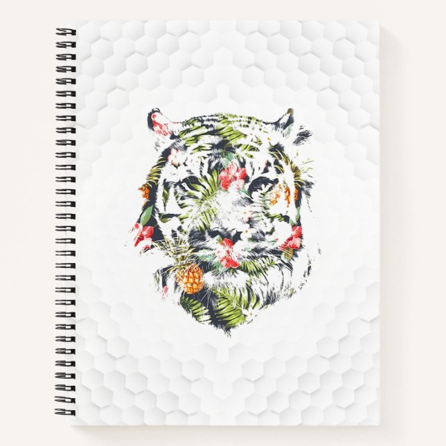 Cuaderno espiral de papel cuadriculado TIGRE TROPI (Anverso)