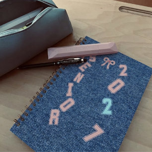 Cuaderno espiral de parche de mezclilla Senior 202