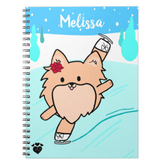 Cuaderno Espiral de patinaje artístico gráfico de Pom