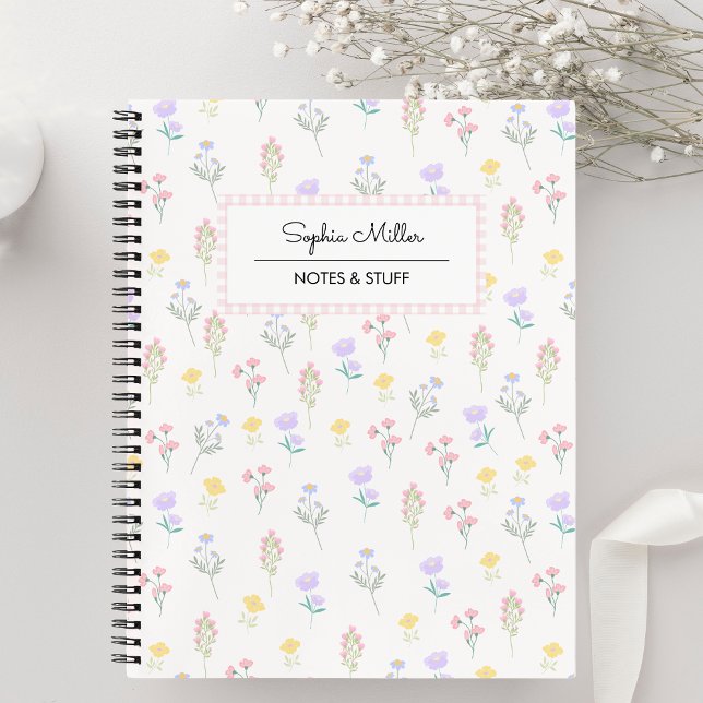 Cuaderno Espiral de patrón floral de coqueta cúpula (Subido por el creador)