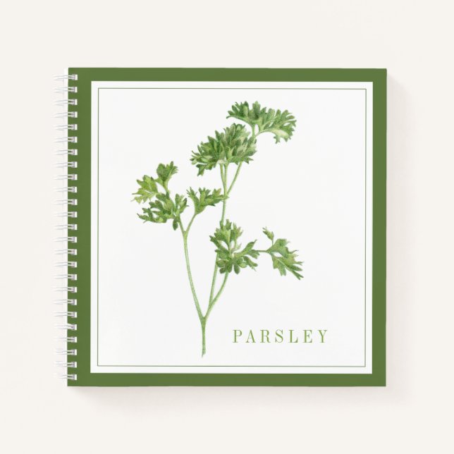 Cuaderno espiral de PEREJIL FRESCO 8,5x8,5 - Verde (Anverso)