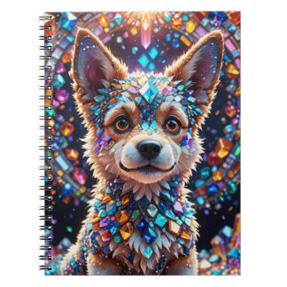Cuaderno espiral de perro de cristal