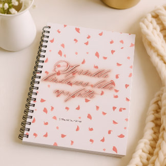 Cuaderno Espiral de Petales rosados motivacionales