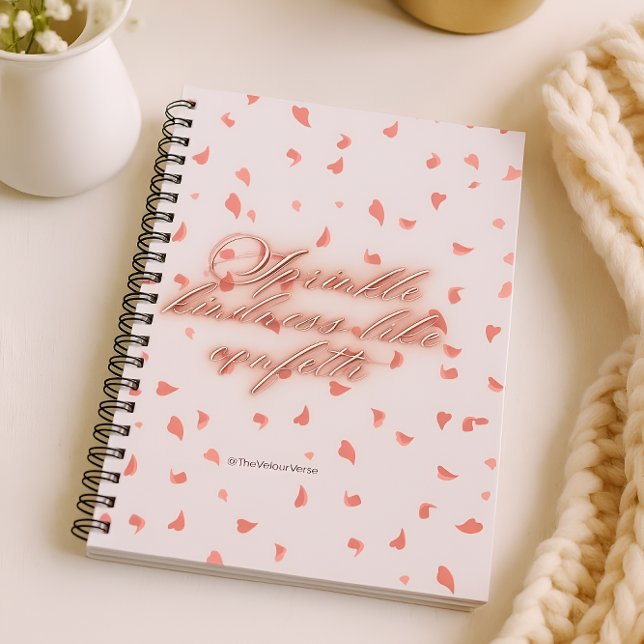 Cuaderno Espiral de Petales rosados motivacionales (Subido por el creador)