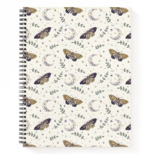 Cuaderno espiral de polilla y luna 21,59cm x 27,94