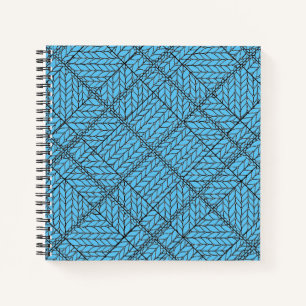 Cuaderno espiral de punto argyle azul 8,5x8,5 