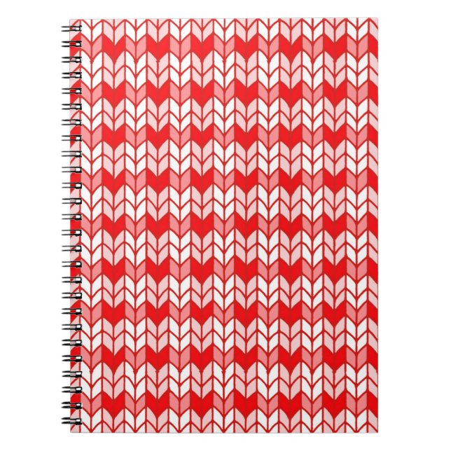 Cuaderno espiral de punto de gingham rojo 6,5x8,75 (Frente)