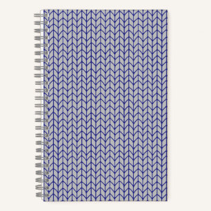 Cuaderno espiral de punto gris azul 14x22 cm