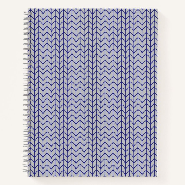 Cuaderno espiral de punto gris azul 22x28 cm (Anverso)