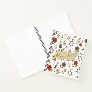 Cuaderno Espiral de Química Floral Estética
