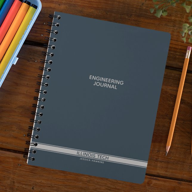 Cuaderno Espiral de rayas azul de la marina índigo (Subido por el creador)