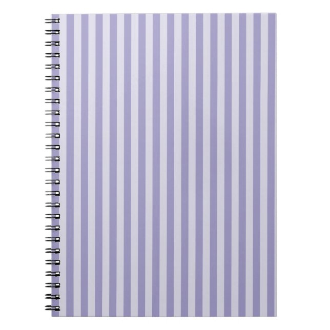 Cuaderno espiral de rayas púrpuras (Frente)