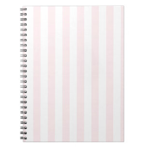 Cuaderno espiral de rayas rosadas y blancas adorab