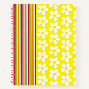 Cuaderno Espiral de Rayas y Margaritas