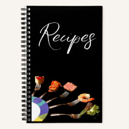 Cuaderno espiral de recetas de comida moderna en t
