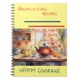Cuaderno espiral de recetas de la cocina de mamá