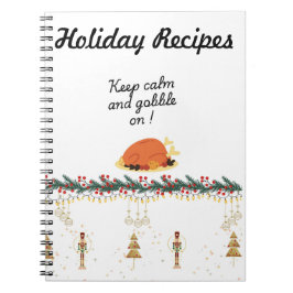 Cuaderno espiral de recetas navideñas