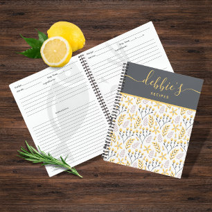 Cuaderno espiral de recetas personalizadas