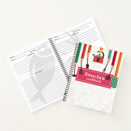 Cuaderno Espiral de recetas rosadas de cocina