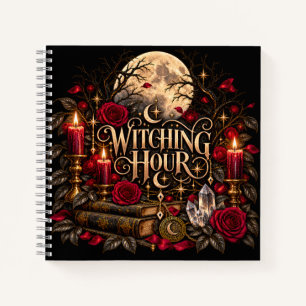 Cuaderno Espiral de Rosas Lunares Góticas Hora de