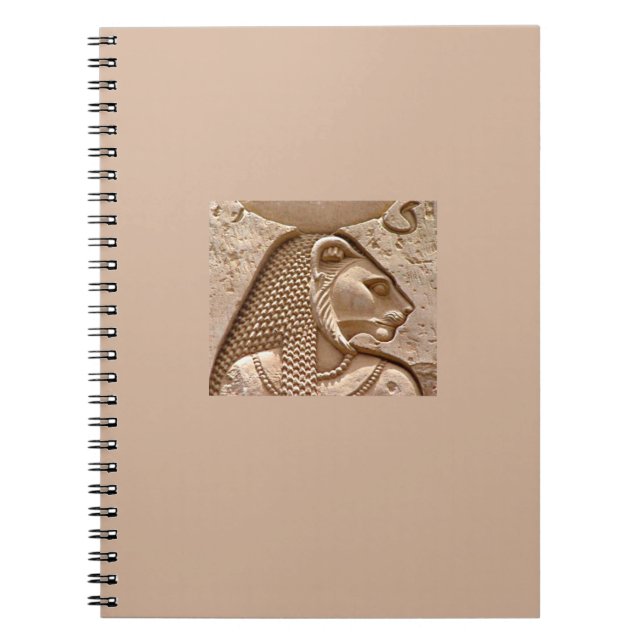 Cuaderno espiral de Sekhmet de la deidad egipcia (Frente)