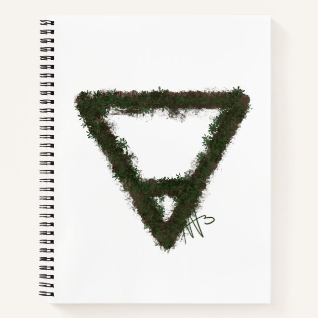 Cuaderno Espiral de símbolos de alquimia de elemento de la  (Anverso)