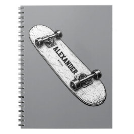 Cuaderno espiral de skateboard personalizado para 