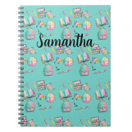 Cuaderno espiral de suministros escolares personal