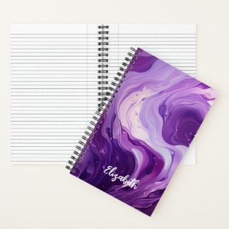Cuaderno Espiral De Swirl Elegante Personalizada De Tinta P