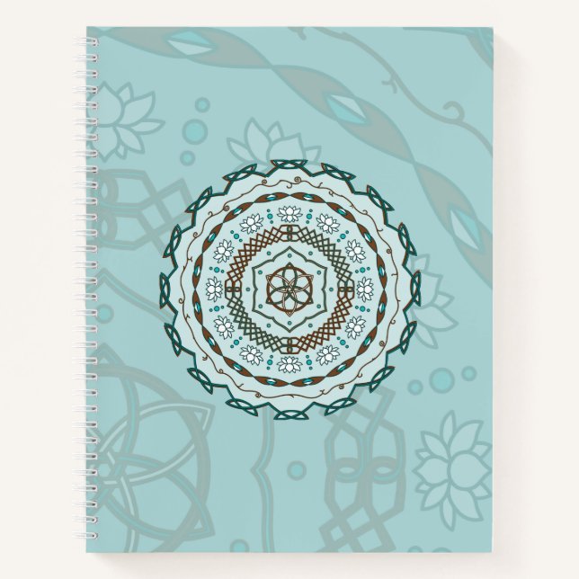 Cuaderno espiral de tejido de loto (Anverso)