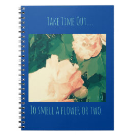 Cuaderno espiral de temática floral motivadora