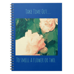 Cuaderno espiral de temática floral motivadora