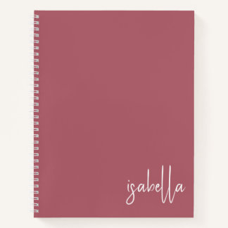Cuaderno espiral de terracota personalizado