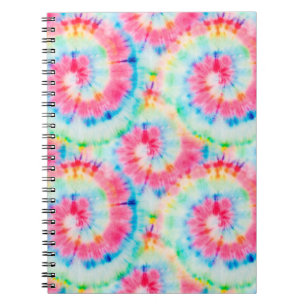 Cuaderno Espiral de tinte de empate. Hermosa acuarela sucia