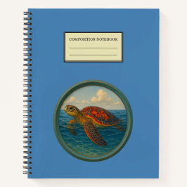 Cuaderno espiral de tortuga marina