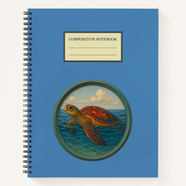 Cuaderno espiral de tortuga marina (Anverso)