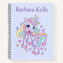 Cuaderno espiral de unicornio con dibujo personali