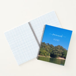 Cuaderno espiral de vista natural del cielo