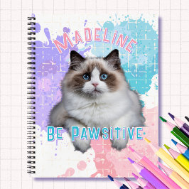 Cuaderno espiral de vuelta al cole Gato Sé Positiv