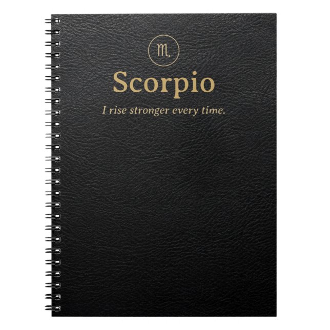 Cuaderno espiral de Zodíaco Escorpio - Aspecto de  (Frente)