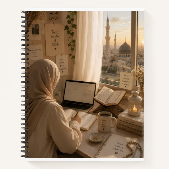 Cuaderno espiral Deen y Dunya islámico (Anverso)
