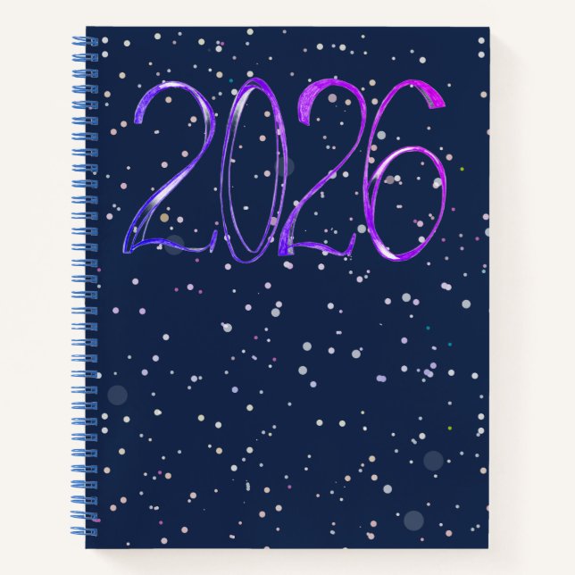 Cuaderno espiral del año 2026 número año artístico (Anverso)
