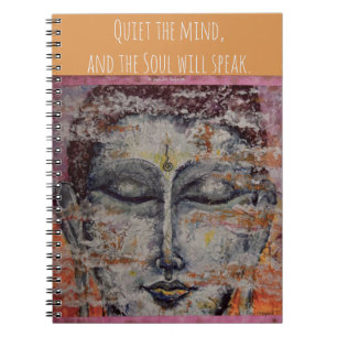 Cuaderno espiral del arte de Buda de la meditació