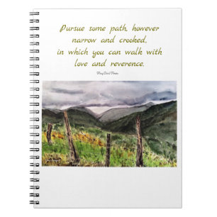 Cuaderno espiral del arte del paisaje de la cita