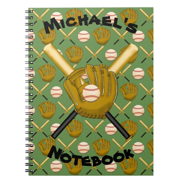 Cuaderno espiral del béisbol (Frente)