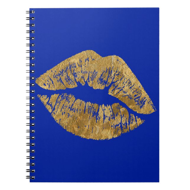 Cuaderno espiral del beso del efecto del Relieve (Frente)